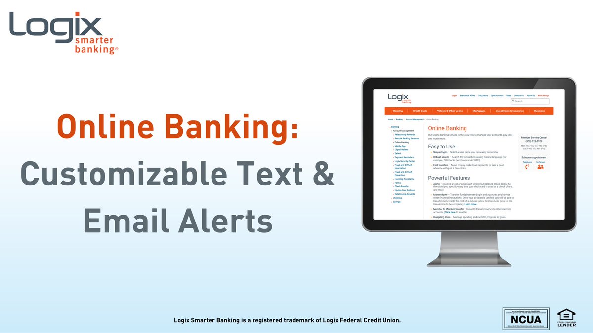 LogixFCU's tweet image. Anxiously waiting for a deposit? 💰 Get instant notifications for deposits, withdrawals, and much more! Learn how to set up your alerts in the #LogixSmartLab blog post. 👇
hubs.li/Q01QxG5q0

#SmarterBanking #TextAlerts #EmailAlerts #BankingSimplified
