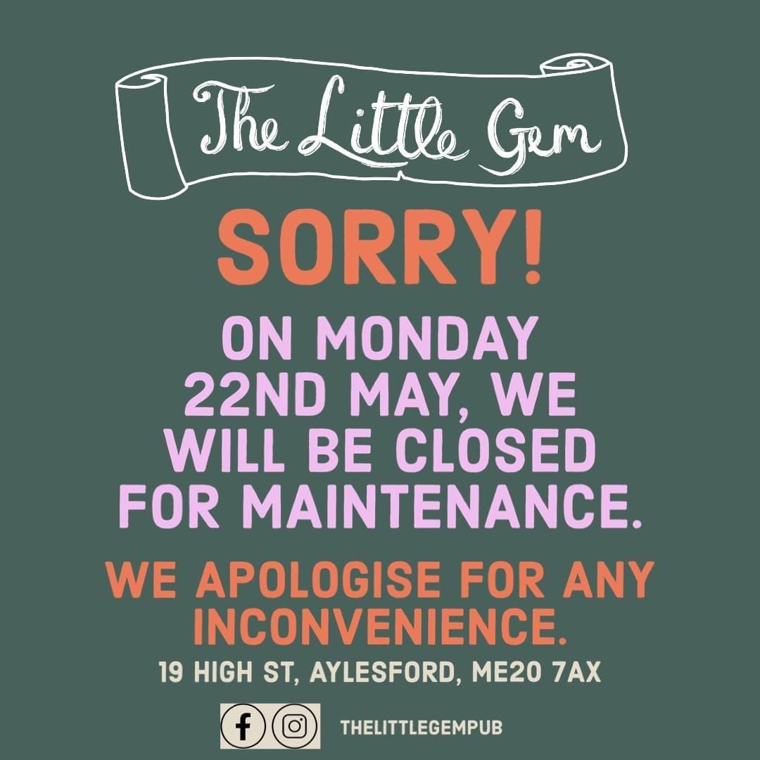 FYI The <a href="/GoachersAles/">Goacher's Ales</a> Little Gem is closed on Monday.