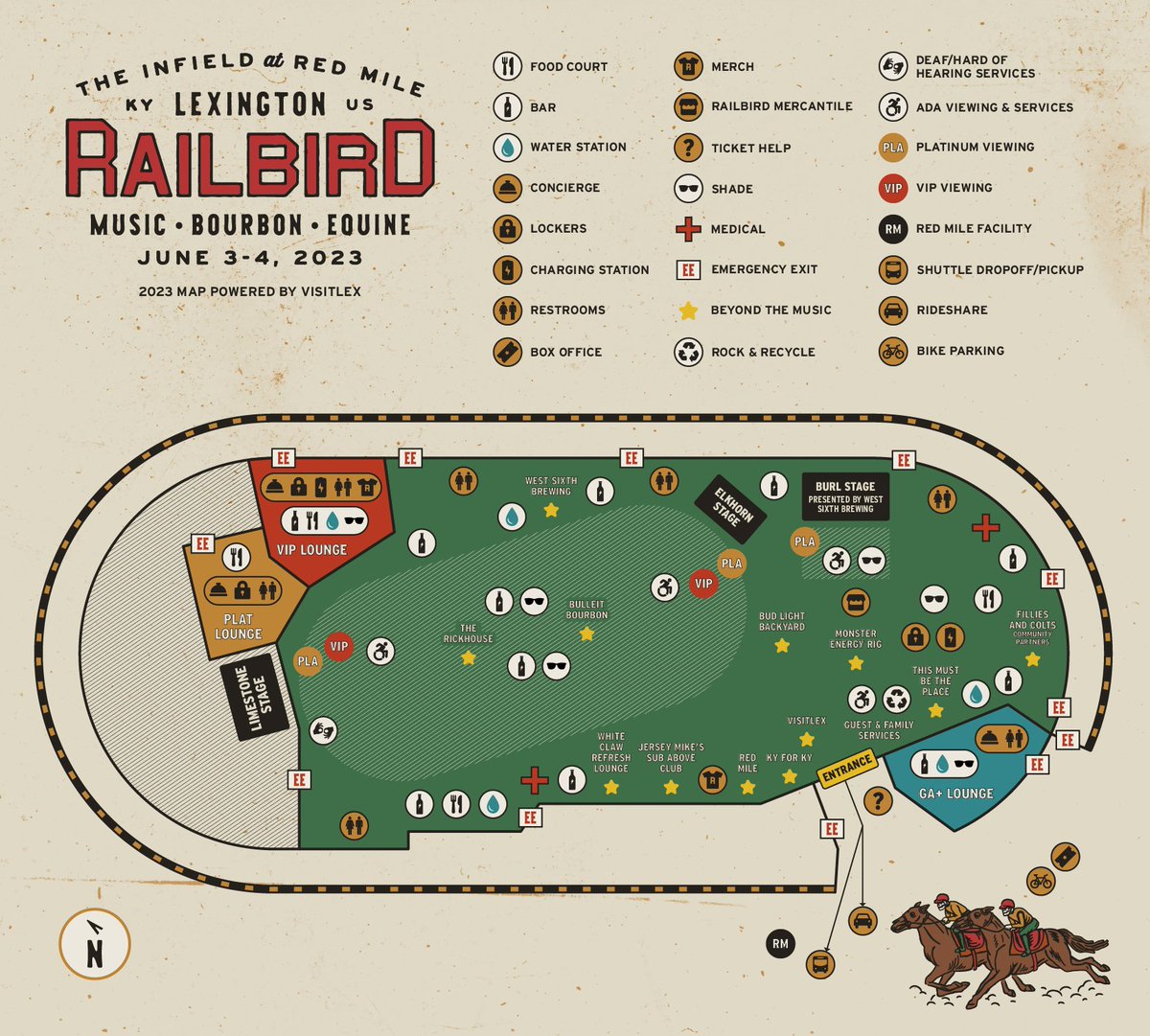 Railbird Festival map