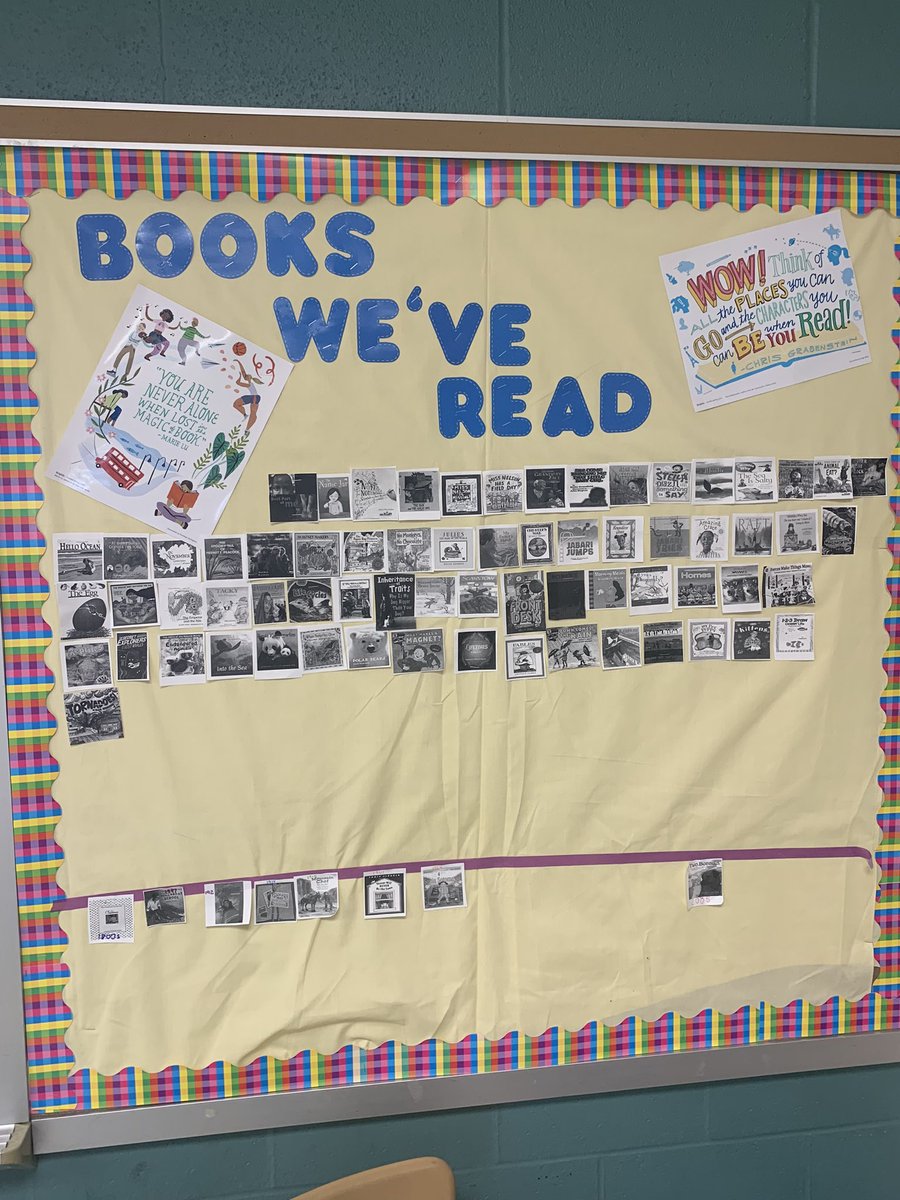 amandaRstein's tweet photo. That’s a wrap on #classroombookaday #cbad this year! Total of 75 books! I took this idea and made it my own by tracking all the books from the @CollabClassroom curriculum and MySci @wustlisp. I also added the timeline. 
@RitenourSchools #ritenourexcellence https://t.co/tXk0nlYy9L