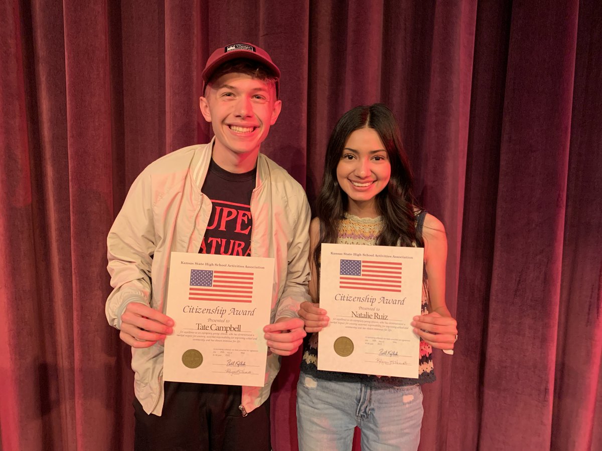 2023 PHS KSHSAA CITIZENSHIP AWARD WINNERS:

Congratulations to Tate Campbell &amp; Natalie Ruiz for being selected as the 2023 PHS KSHSAA Citizenship Award winners!

KSHSAA gives 2 awards annually to each hs for 1 Outstanding Senior Boy &amp; Girl. Students are voted by PHS Staff.