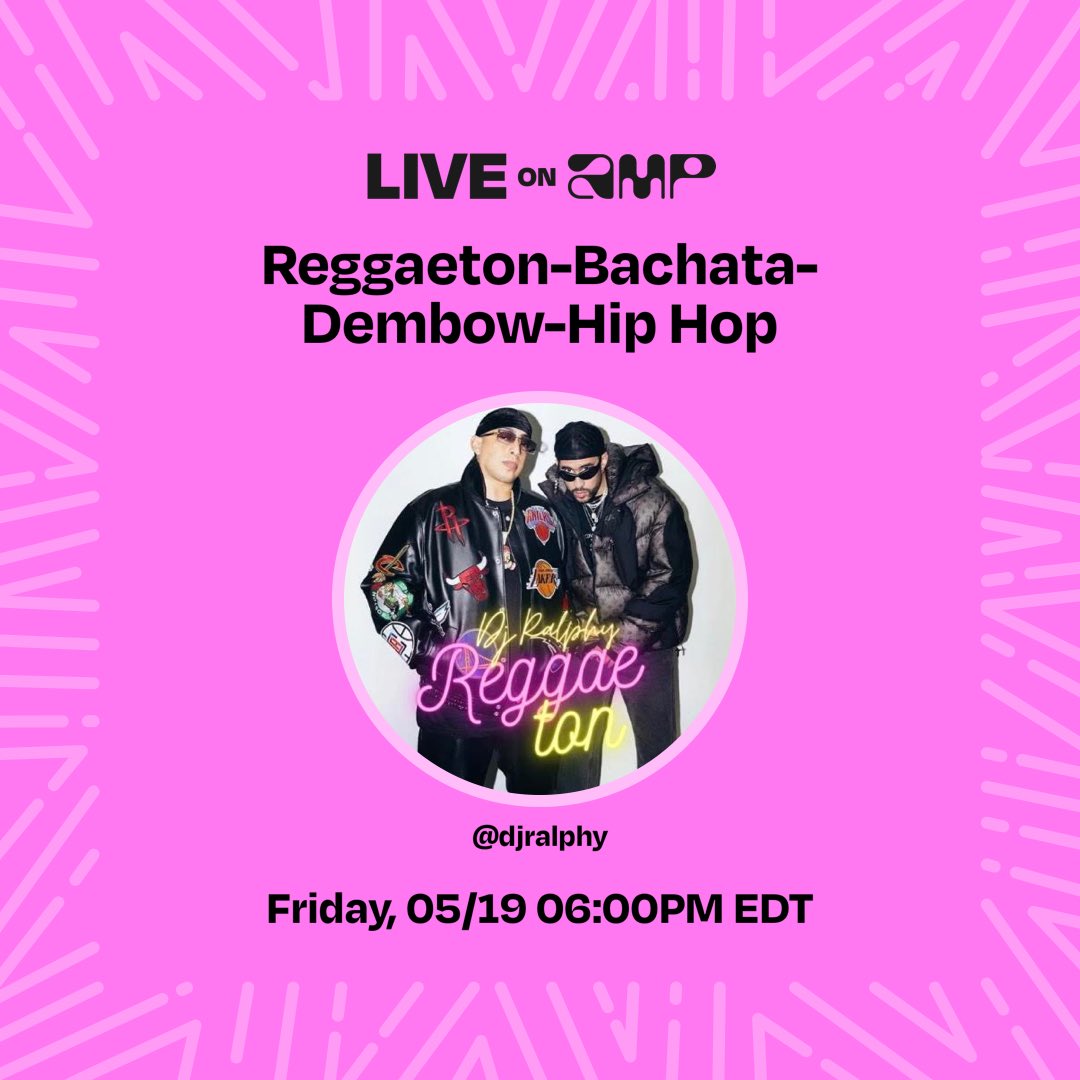 GETMONEYRECORD's tweet photo. My show, Reggaeton-Bachata-Dembow-Hip Hop, is set to go live on Amp on 5/19 at 06:00 PM EDT. Follow me to listen!
https://t.co/4p3kdyjBBt https://t.co/NArUes6qc5