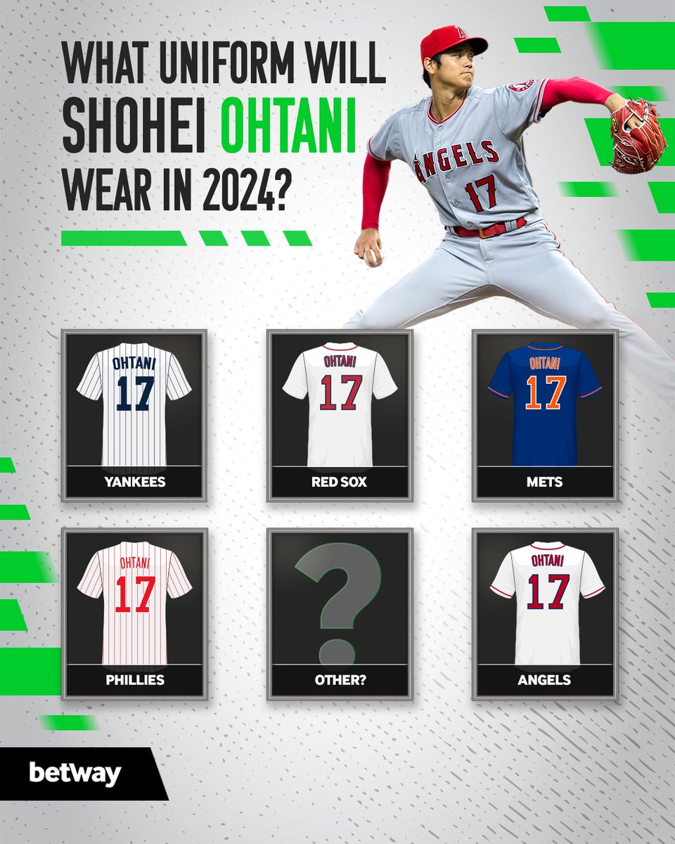 Shohei Ohtani will wear a _______ uniform in 2024. ⬇️✍️