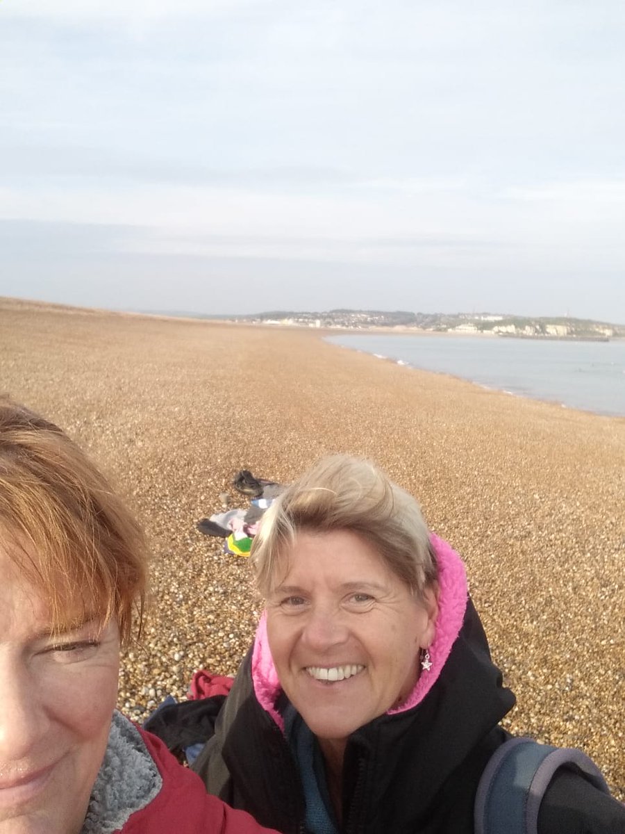 <a href="/stwilfridstweet/">St Wilfrid's Hospice</a>  Day 19, sunshine and flat sea justgiving.com/page/seafordse… <a href="/purplepuffin/">Andy Cook</a> #seaford #seaswimming #wildswimming #coldwater #dryrobeterritory