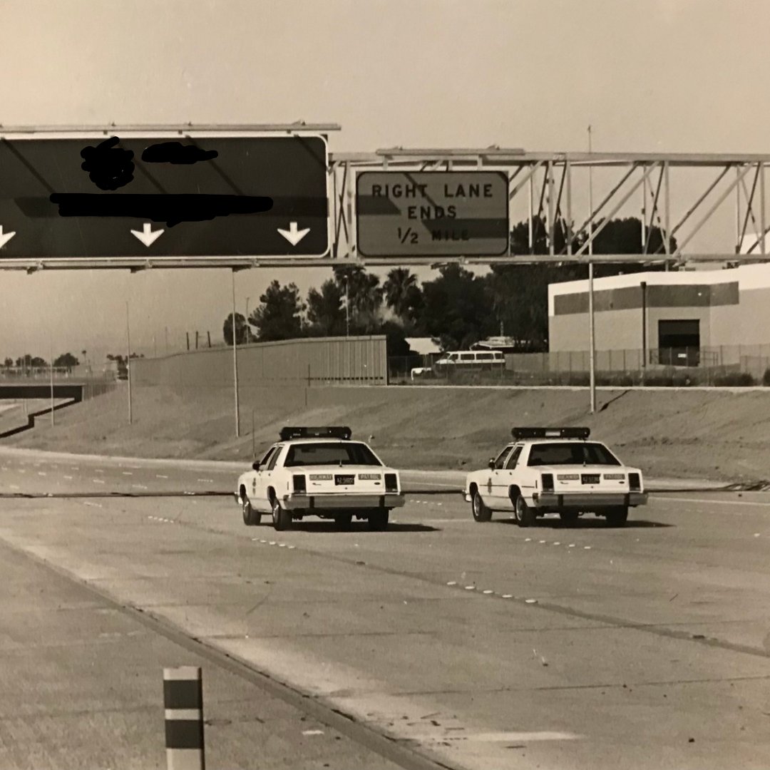 ArizonaDOT's tweet photo. ADOT Flashback Trivia: This photograph was taken in the 1980s on a highway travels through the cities of Phoenix and Tucson. What highway are we looking at? #FlashbackTrivia https://t.co/HSJdRAfiqq