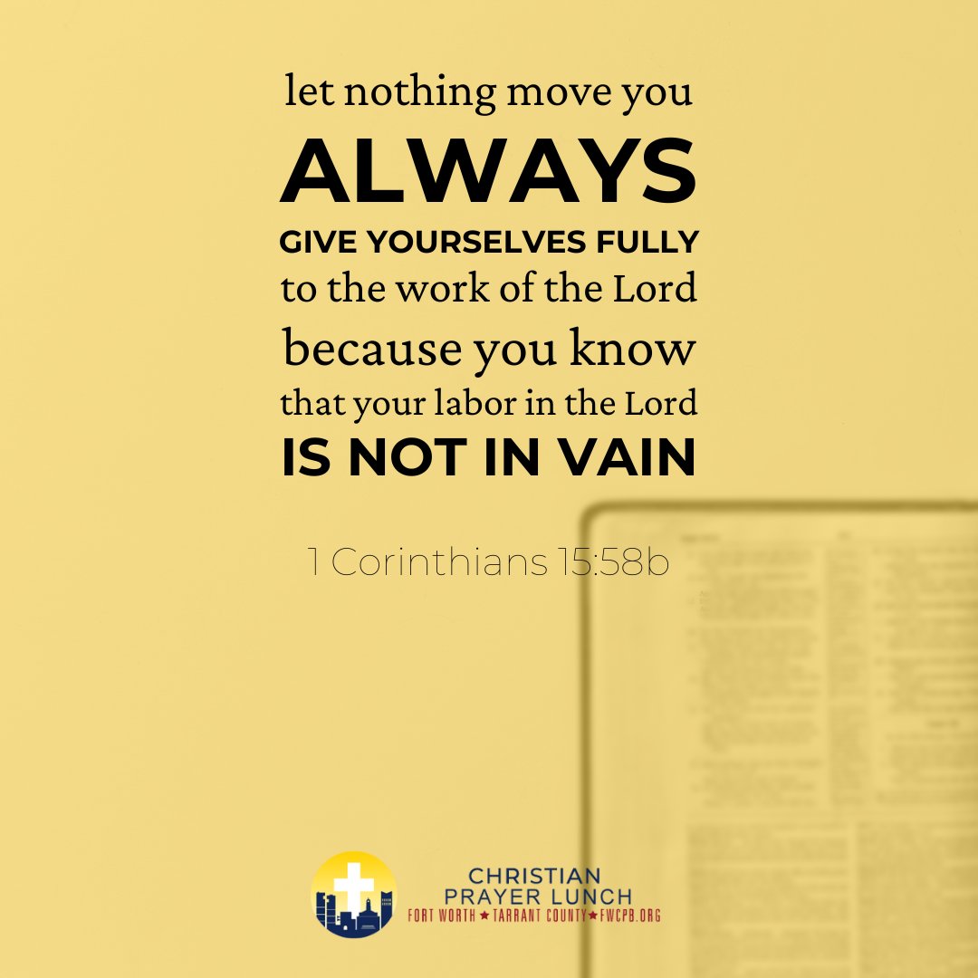 fwcpb's tweet image. Give yourself fully to the Lord today!  

#SaturdayScripture