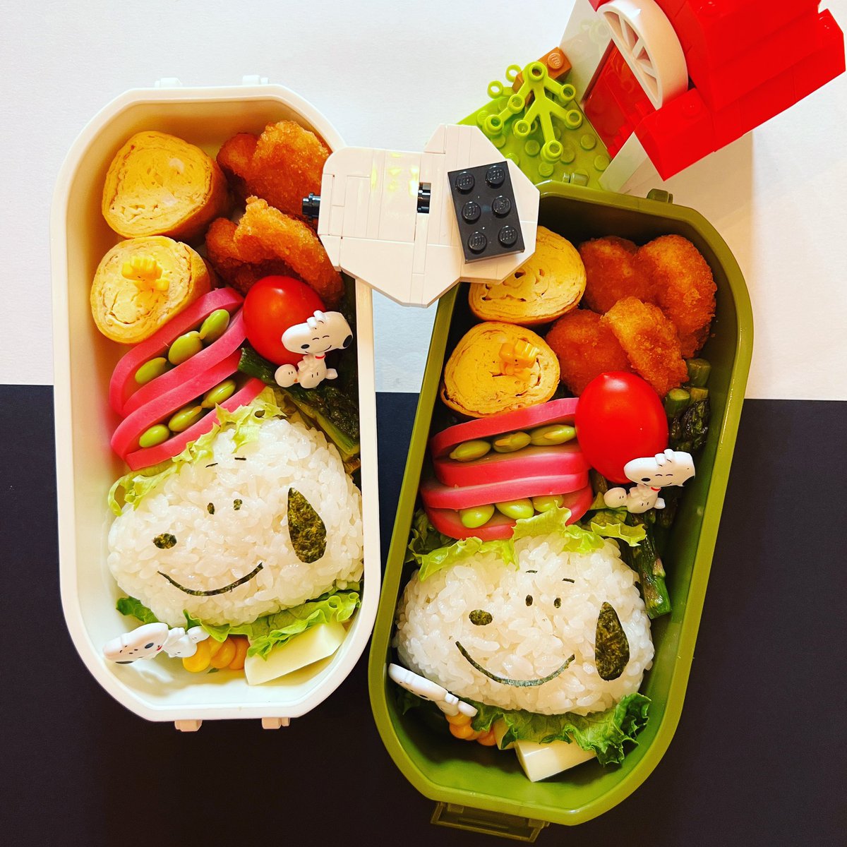 brick_fam's tweet photo. Snoopy for lunch today!
今日のお弁当はスヌーピー🐶
#lego #snoopy #charlesshultz #beagle #charliebrown #peanuts #lunch #kidslunch #characterbento #bentoforkids #obento #lunchideas #lunchbox
#レゴ #スヌーピー #ピーナッツ #ビーグル犬 #お弁当 #キャラ弁 #子供のお弁当 #お弁当記録 https://t.co/V0KiC8HSDC