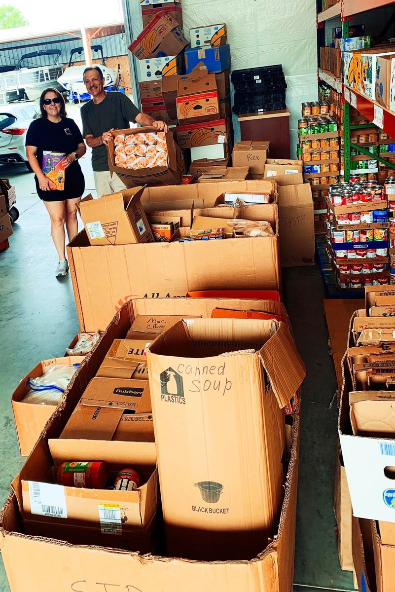 This is what 856 pounds of food looks like! Thank you for bringing us that much closer to our Summer Stock Up goal, Keller Williams Legacy, Apex!