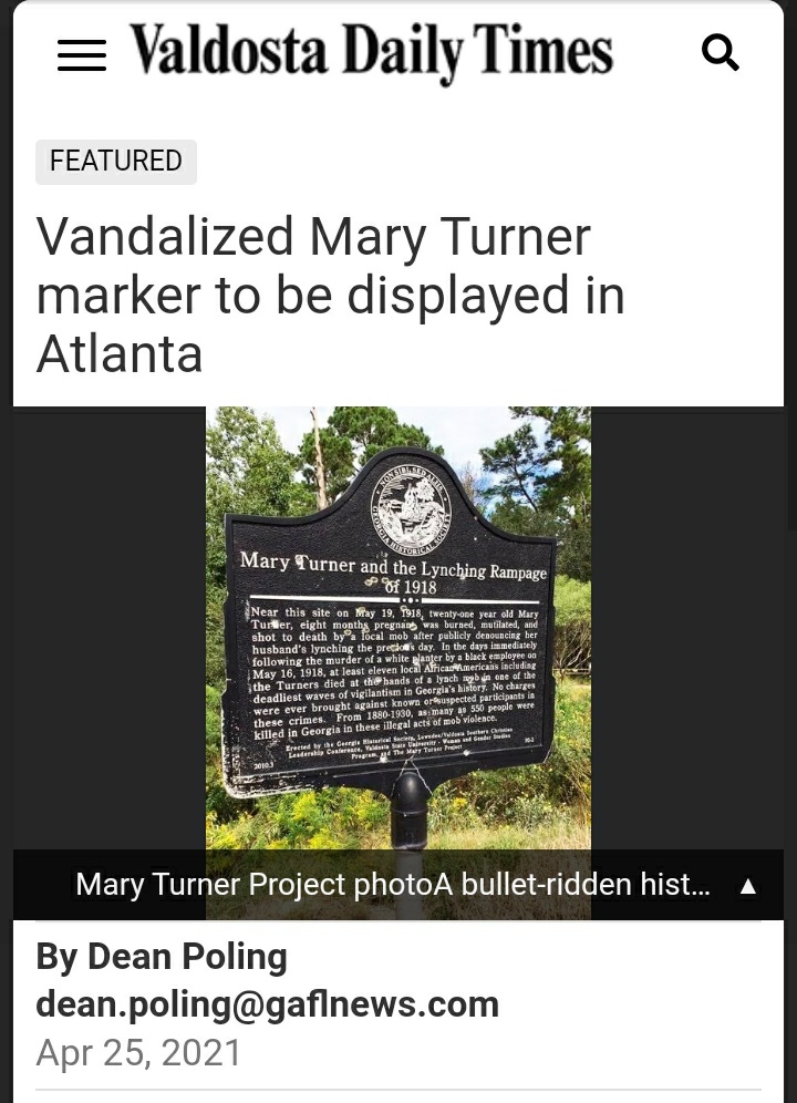 On this day 1918 an 8 mo pregnant 21 yr old Mary Turner was lynched!

Even when blk ppl are murder victims the descendants of their killers are mad at the victim 100+ yrs later! #BlackHistoryEveryday