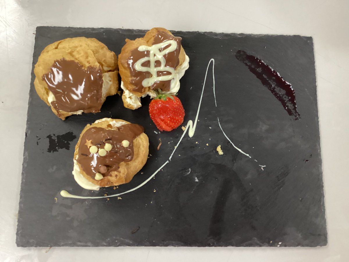 Y10 seemed really keen to collect their food at lunchtime rather than after school today… I feel rather sorry for the families that missed out on their profiteroles