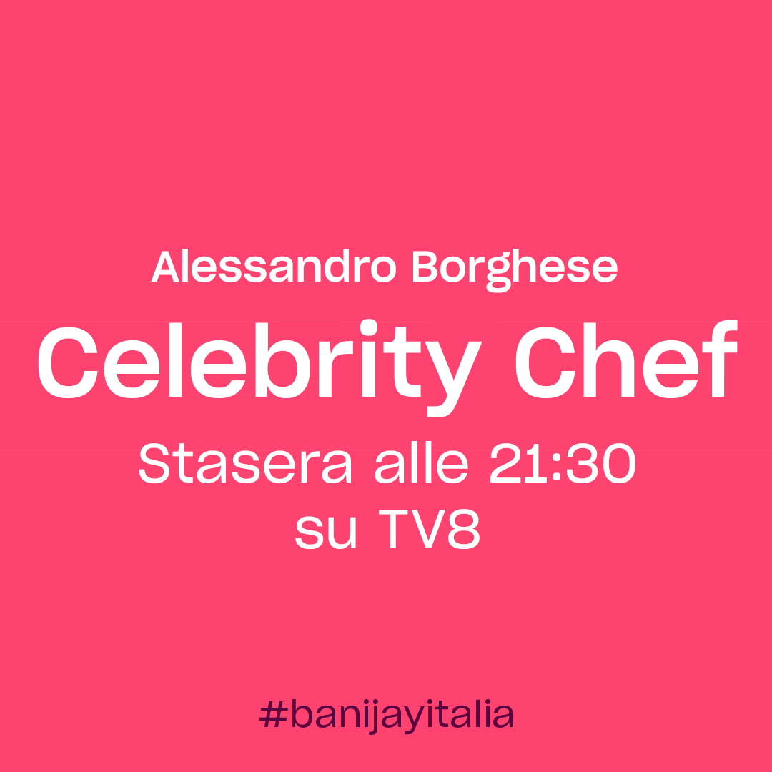 BanijayItalia's tweet photo. Stasera alle 21.30 su @TV8it torna l'appuntamento con #AleCelebrityChef 🍽️ La puntata di questa sera vedrà @stanzaselvaggia e @lorenzobiagiare nei panni da chef, pronti a presentare i propri menù nel ristorante di @BorgheseAle 🧑‍🍳 Chi vincerà? 🍝 
📺 Una produzione #banijayitalia https://t.co/TPJ7oNzUHP