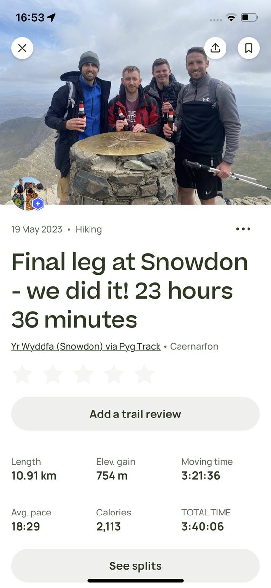 Jon Shaw (@jonshaw101) on Twitter photo Final leg of the 3 Peaks done!
WE DID IT!!! Under 24 hour by 24 minutes
Goin up Snowdon was the most testing climb, coming down was horrendous 🏔️ but so worth it!
Off we go to …the pub!! 
Please keep liking/sharing and donating for Matilda!
justgiving.com/crowdfunding/t… Final leg of the 3 Peaks done!
WE DID IT!!! Under 24 hour by 24 minutes
Goin up Snowdon was the most testing climb, coming down was horrendous 🏔️ but so worth it!
Off we go to …the pub!! 
Please keep liking/sharing and donating for Matilda!
justgiving.com/crowdfunding/t…