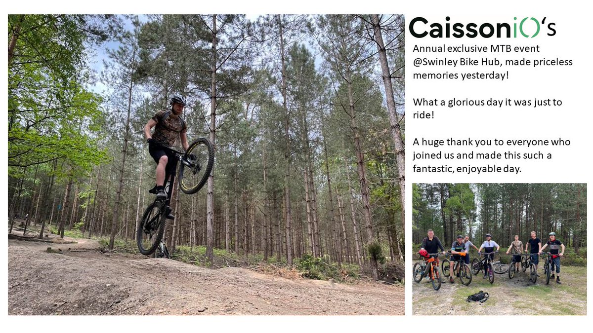 Caisson iO (@caisson_im) on Twitter photo Yesterday, saw the return of the annual Caisson iO Mountain Biking Day held at <a href="/SwinleyBikeHub/">Swinley Bike Hub</a> , and what an absolutely incredible day it was! A HUGE thank you to everyone that came along and helped to make this a super, fun filled day. Yesterday, saw the return of the annual Caisson iO Mountain Biking Day held at <a href="/SwinleyBikeHub/">Swinley Bike Hub</a> , and what an absolutely incredible day it was! A HUGE thank you to everyone that came along and helped to make this a super, fun filled day.