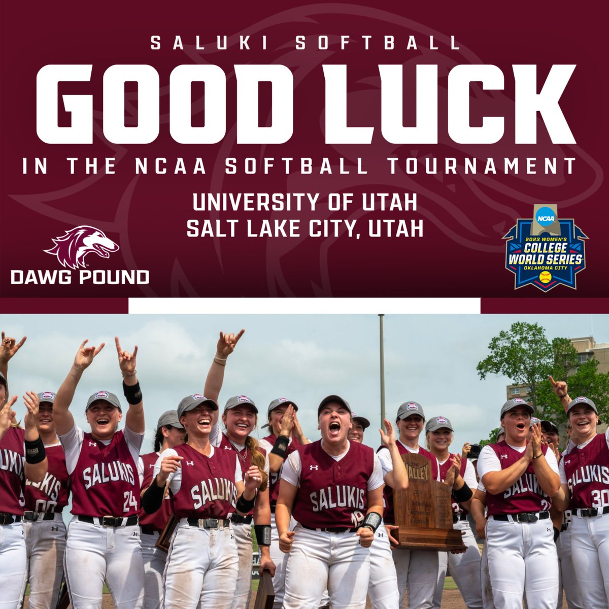 Good Luck @siu_softball! Watch Party at Carbondale Buffalo Wild Wings starting at 2:30pm!! Info here: fb.me/e/TQYuF0TB