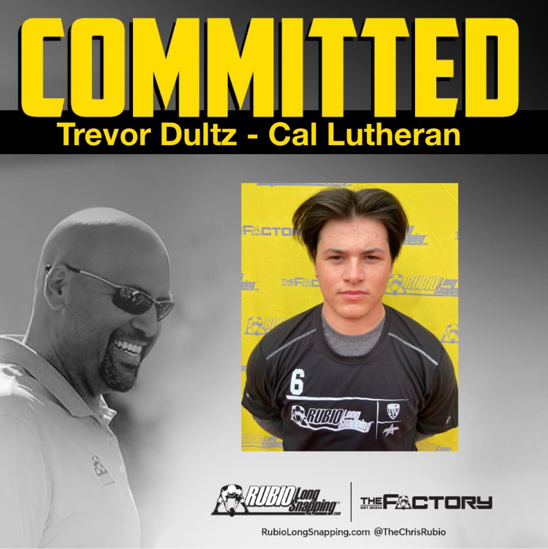 SHOWTIME!!!

Rubio Long Snapper Trevor Dultz (CA, 2023) has committed to….

#RubioFamily | #TheFactoryJustKeepsOnProducing 

rubiolongsnapping.com/player-ranking… <a href="/COHSFootball/">Charter Oak Football</a> <a href="/SGVNSports/">Fred J. Robledo 👨🏻‍💻</a>