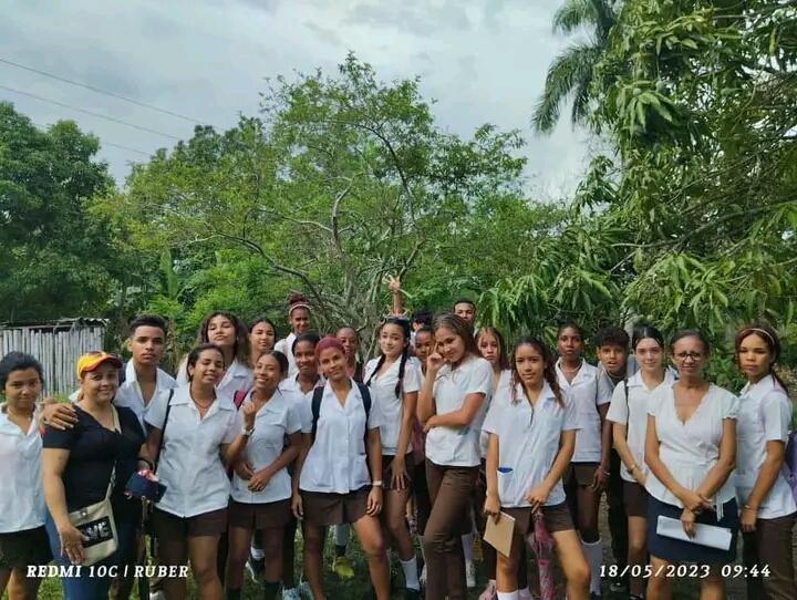 feupalmasoriano's tweet photo. En conmemoración del 128 aniversario de la caída en combate de José Marti, la Cátedra Martina, el Museo Histórico de Palma Soriano realizaron un recorrido hasta el bosque Martiano https://t.co/0fEKJInAYb