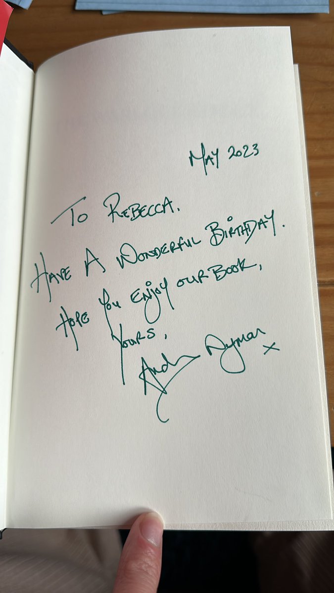 beccihaydnjones's tweet photo. Thank you so much @paulmale for my wonderful gift!! And thank you @andynyman for the lovely message and signing ❤️❤️❤️ https://t.co/CdP1GZs2SF