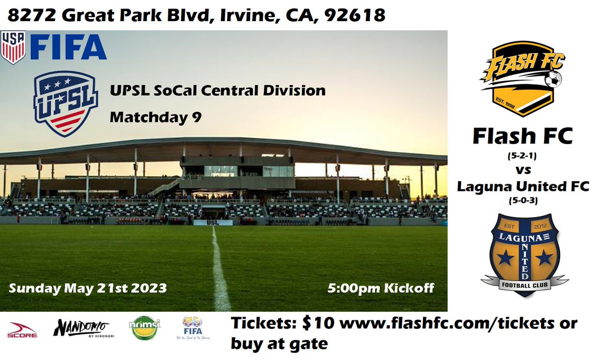 FlashFCOfficial's tweet image. Come support your Flash as we prepare for UPSL playoffs!