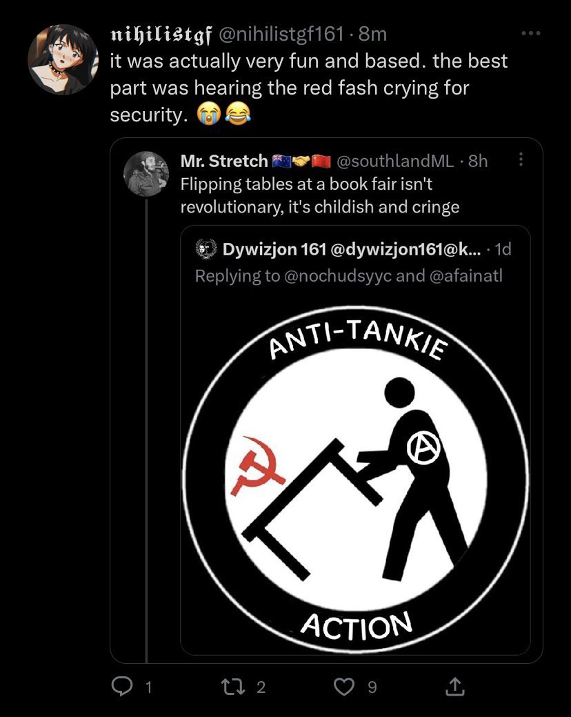 The actual red brown alliance is anarchists United with fascists to attack communists at home and ukraine .