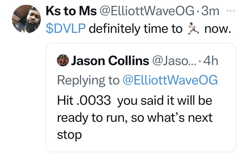 JasonCo90376341's tweet photo. $DVLP Currently undervalued beyond laughable right now. Share price was .014 about 6 mo ago before revs. About to go on a run. My guy has been on point with this ticker calling .38 then .33
says it’s about to go on a run then you can bank it. Check his Twitter he opened yesterday https://t.co/fWTYgCTilR