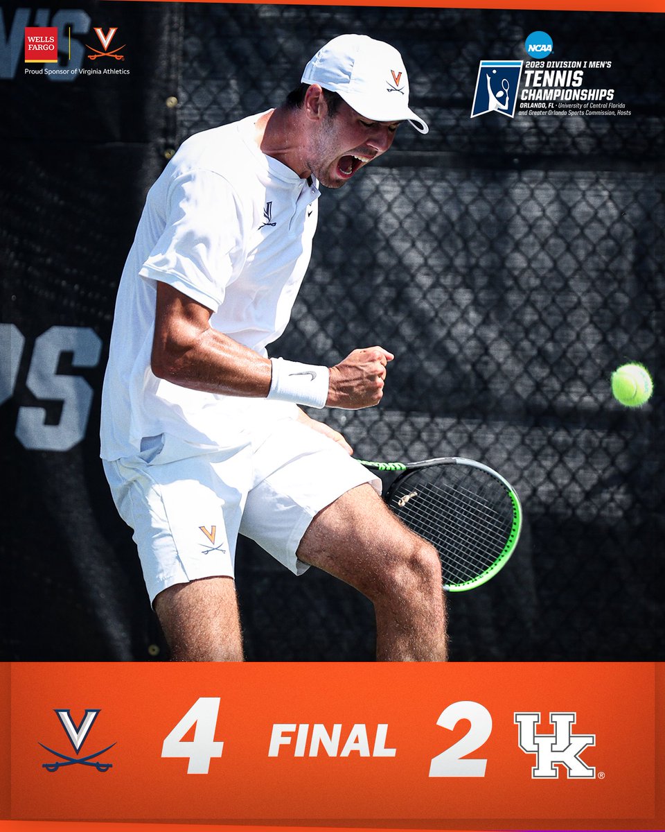 UVAMensTennis's tweet image. SEMIFINAL BOUND!!!
Final score presented by @WellsFargo 
Virginia 4, Kentucky 2
#NCAAMTEN #GoHoos