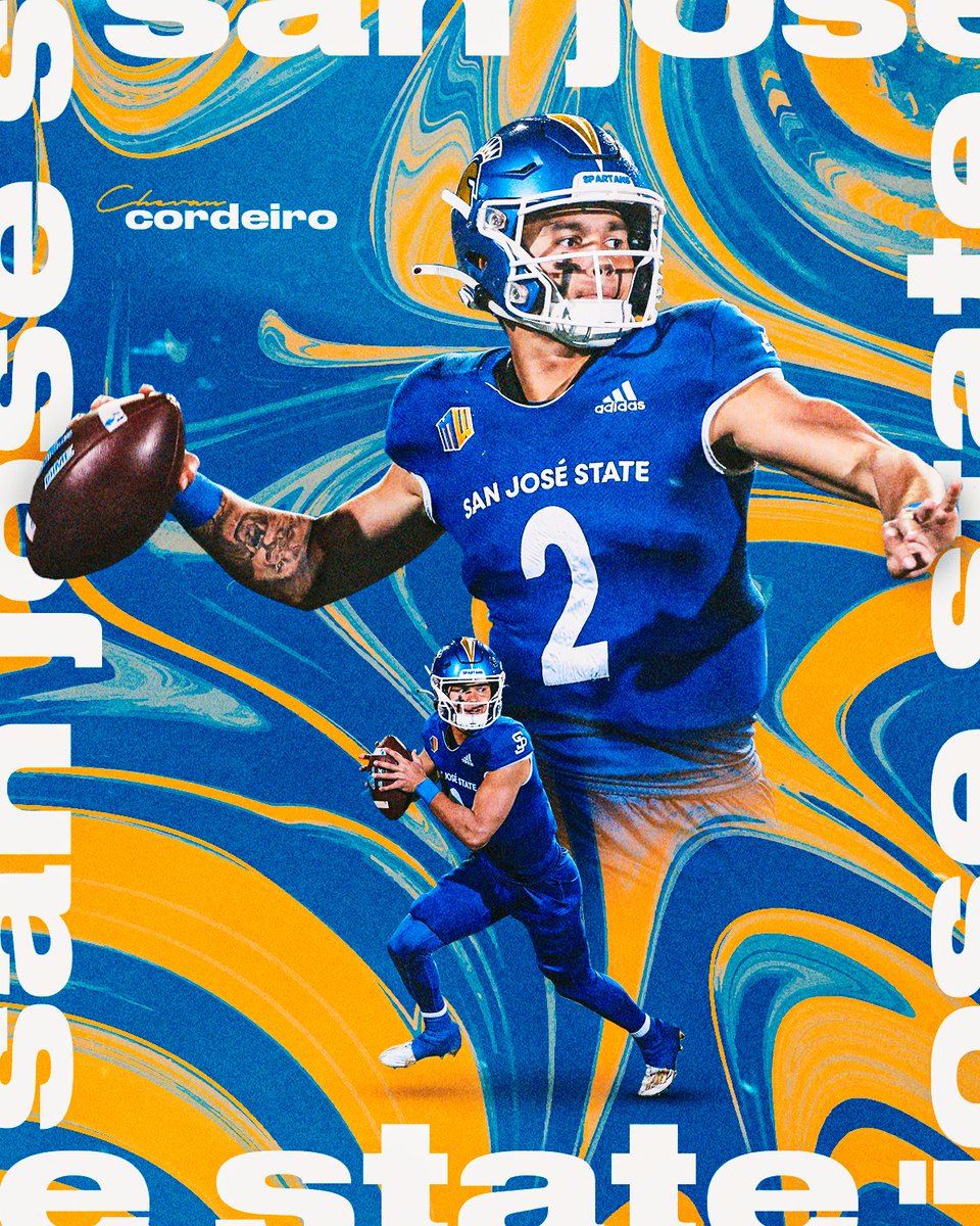 making a graphic for a player for each college football team: 5/129: San Jose State- Chevan Cordeiro @iam_clcxii @SanJoseStateFB