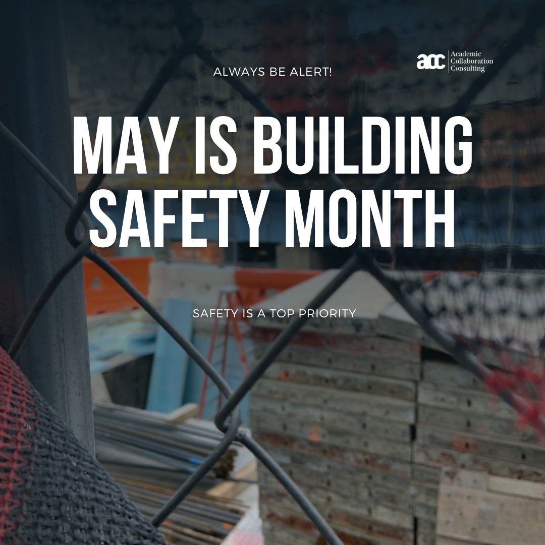 May is Building Safety Month. It is an opportunity to raise awareness regarding building safety. As we build our infrastructure, real estate, and urban spaces, please keep safety as a top priority.

#BuildingSafetyMonth #SafetyFirst #BuildingCodes #SafeStructures