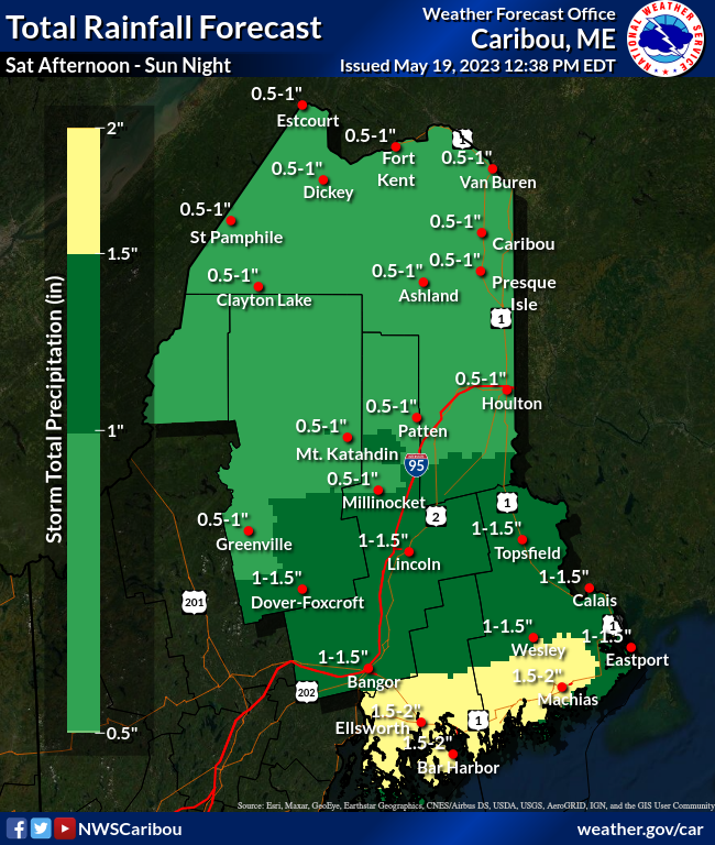 NWS Caribou on Twitter "We do have rainfall on the way! Here is the forecast totals from Sat
