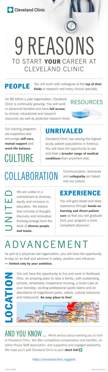 CleClinicGME (@cleclinicgme) on Twitter photo Learn more about training in one of our over 200 programs:
my.clevelandclinic.org/departments/gr… Learn more about training in one of our over 200 programs:
my.clevelandclinic.org/departments/gr…