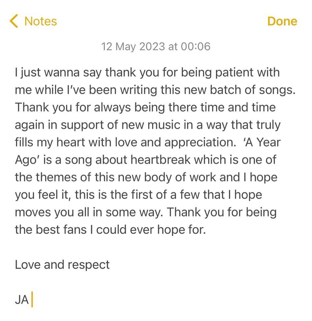 Thank you for all the love on A Year Ago 🙏🏻 #AYearAgo

jamesarthur.lnk.to/AYearAgo