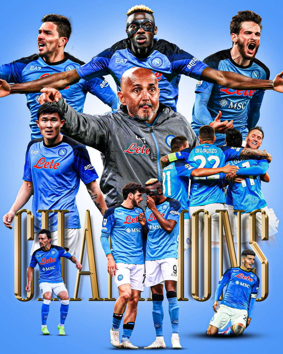 128/ This one is long overdue but here it is!
The 22/23 Serie A champions Napoli 👏👏🤩💥🚀

#Napoli #Scudetto #scudettonapoli #SerieA #ForzaNapoliSempre #smsports