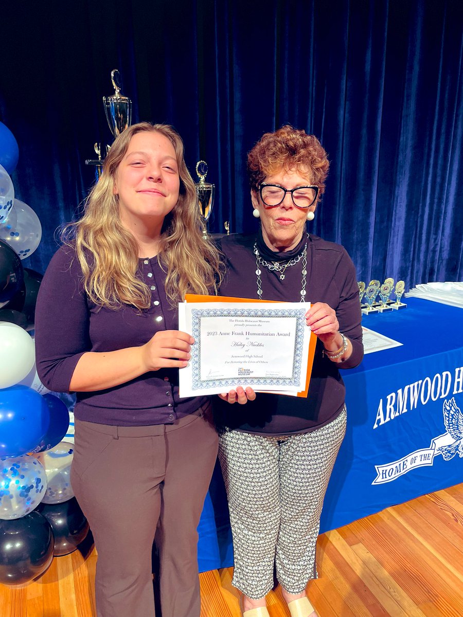 Congratulations, Haley Nuckles, winner of the 2023 Anne Frank Humanitarian Award!
