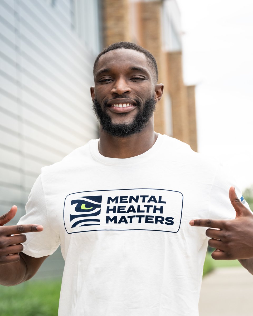Mental Health Matters.

As part of Mental Health Awareness Month, Mental Health Matters t-shirts are available in-stores at the Seahawks Pro Shop throughout May, with 12% of all proceeds going to @namiseattle to support the mental health of our communities.