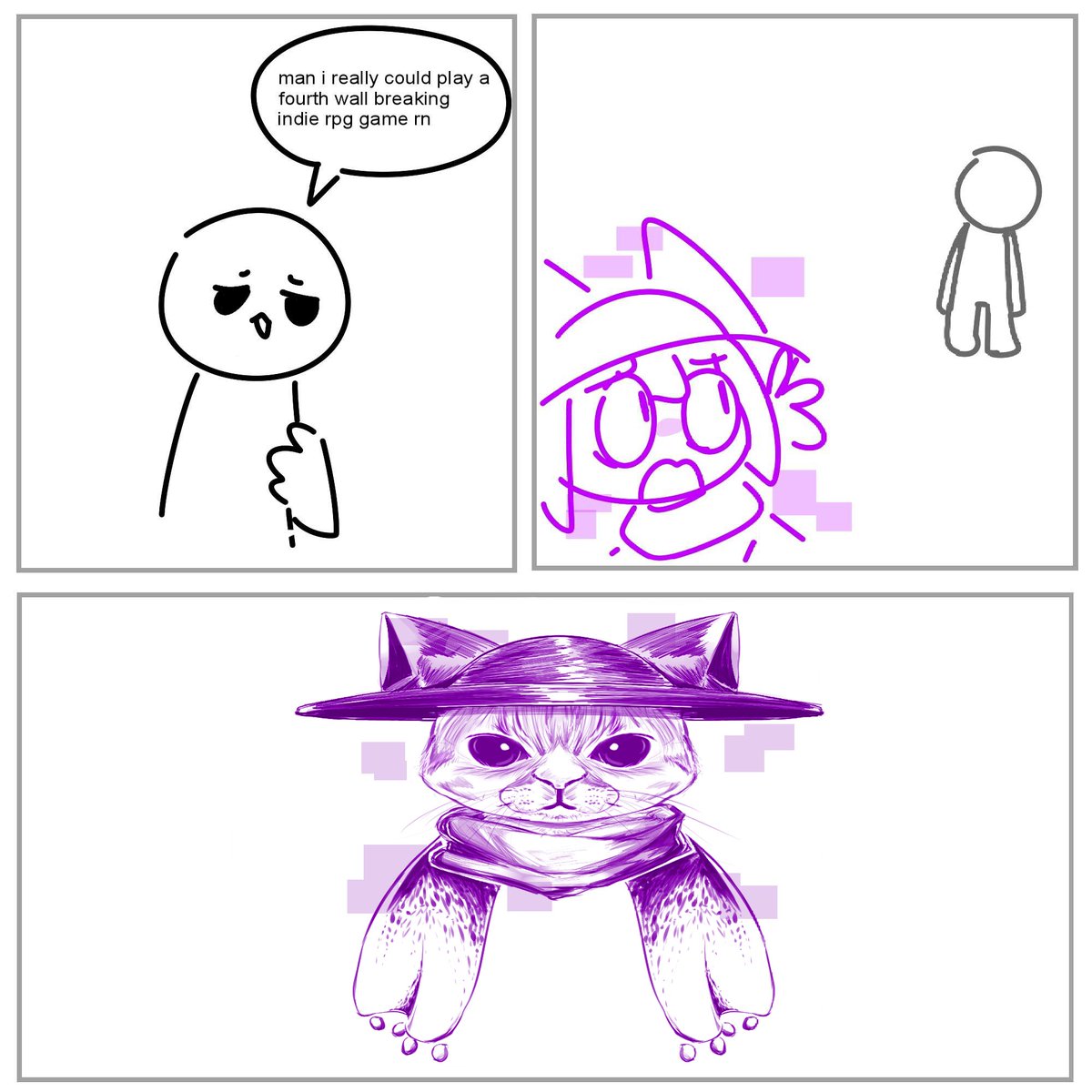 [how fourth wall breaking...]

#OneshotGame