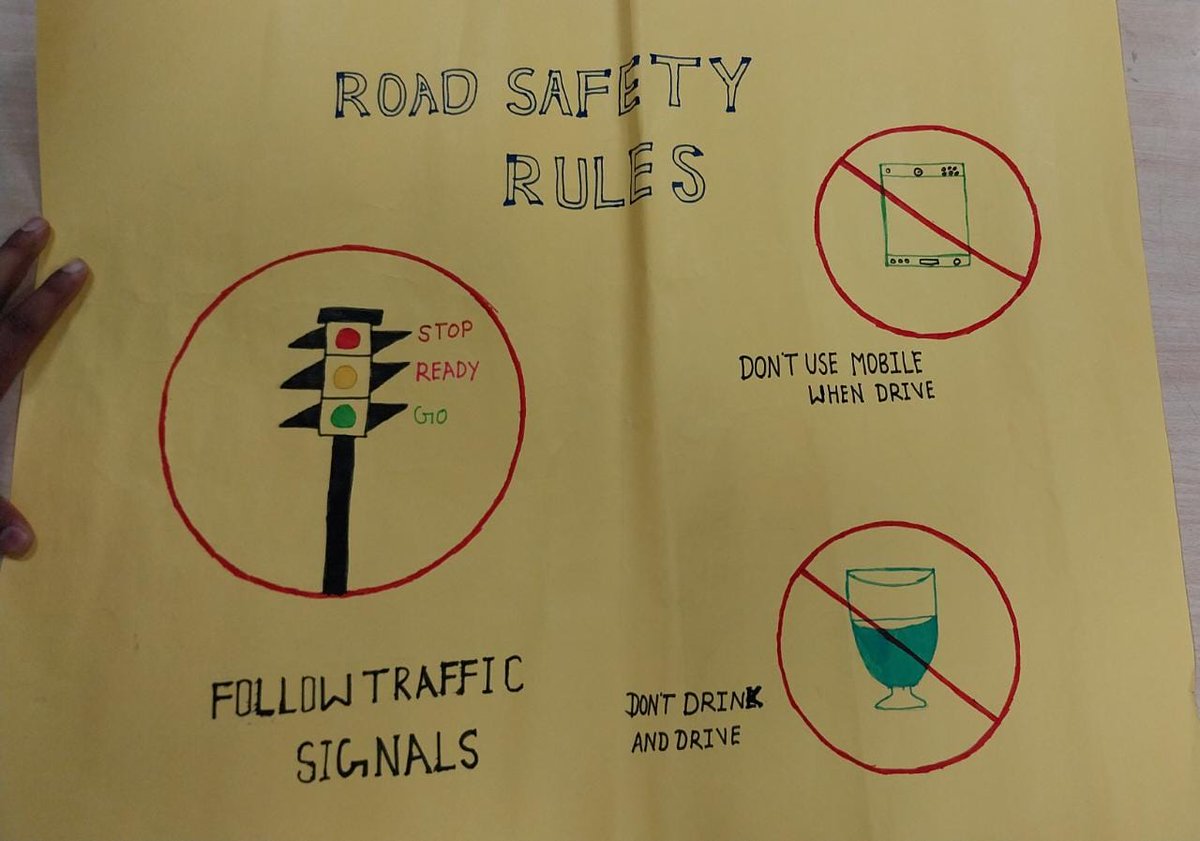 mkvickymeena's tweet photo. Today road safety activity was conducted in our school sbv noor nagar 1925002 in which hos sir and all the teachers and students played a very good role. Don't Drink &amp; drive,when you ride always wear helmet,seat belt,follow road safety rules. @SCERT2021 @Dir_Education @AtishiAAP https://t.co/PoHjIGw1lB