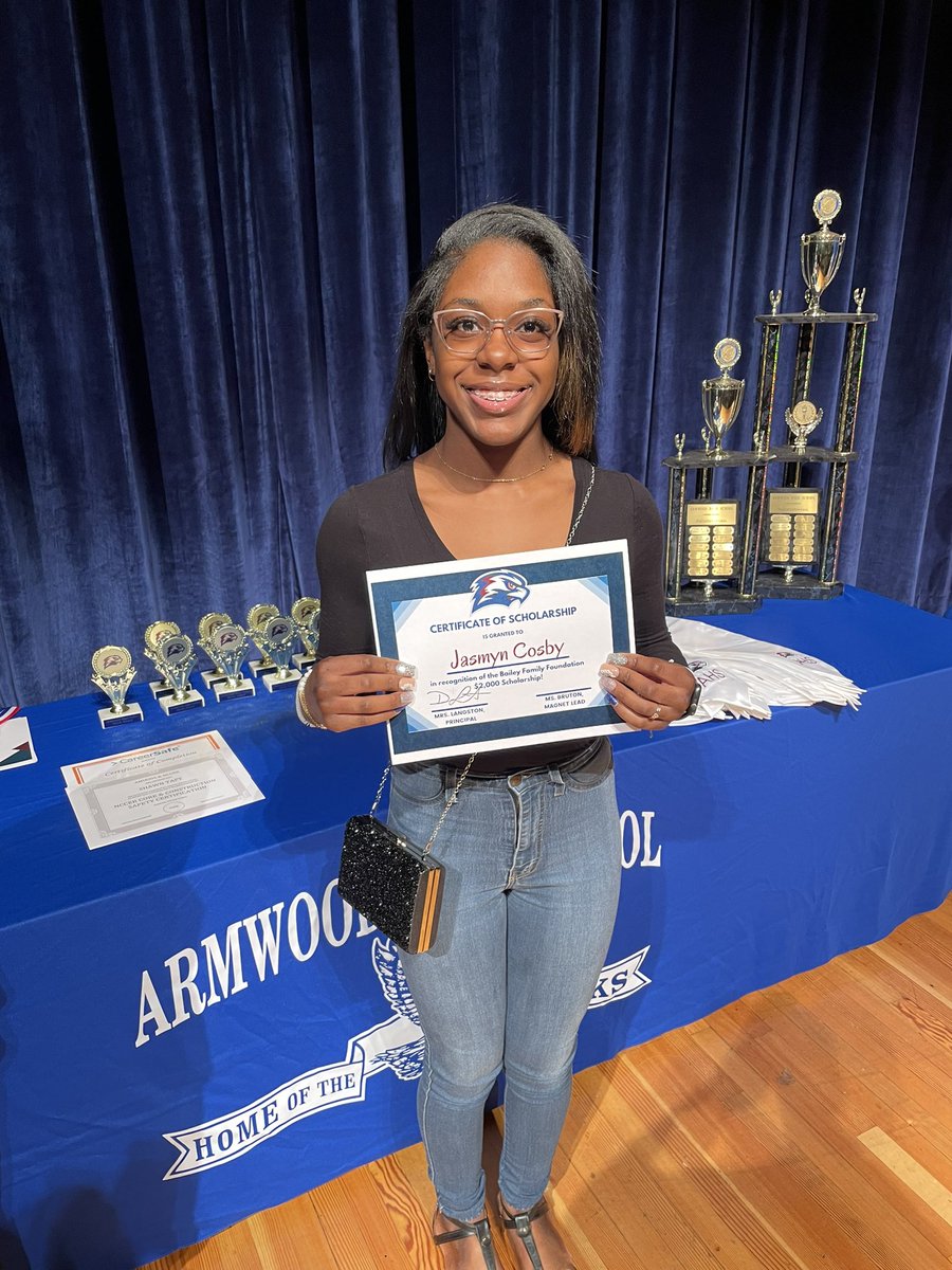 Congratulations, Jasmyn Cosby, winner of a Bailey Family Foundation scholarship!