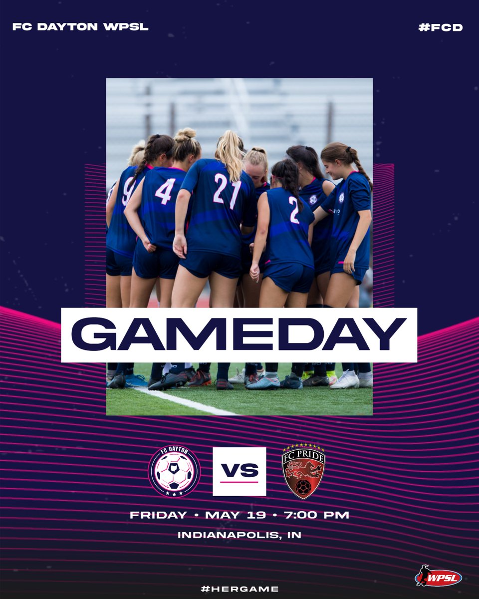 GAME DAY!!! 🌟⚽️ 
WPSL season kicks off year two today as we face off against FC Pride at 7:00 PM. #HerGame #FCD