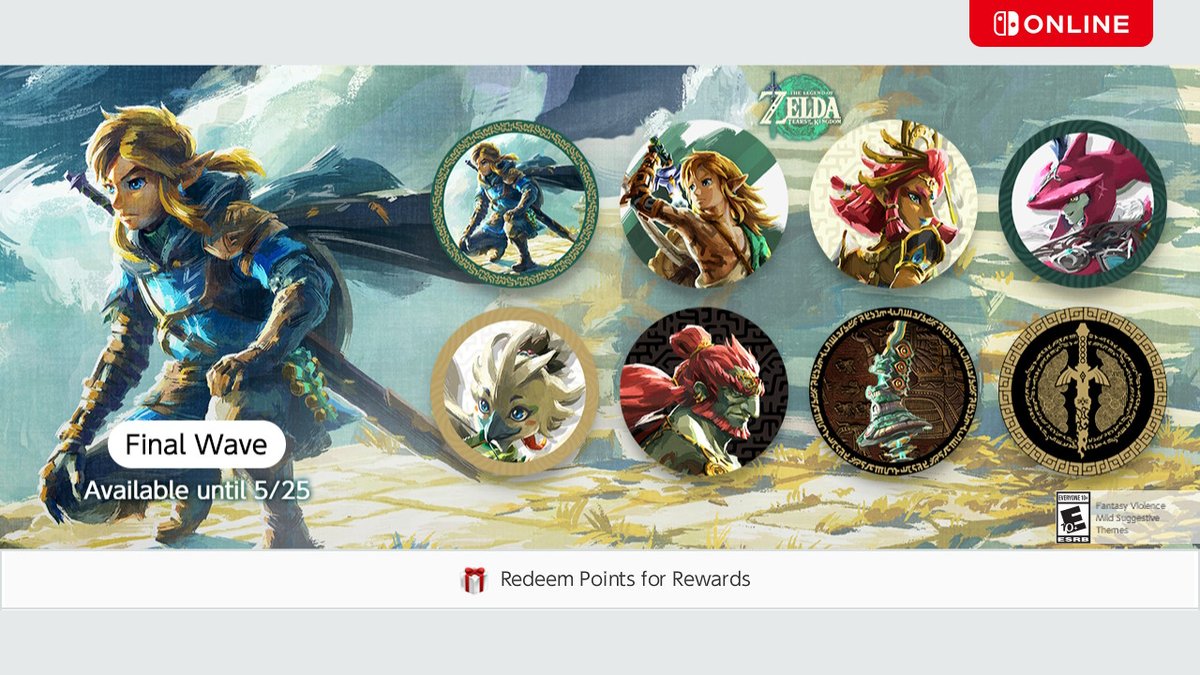 everynounthen's tweet image. #Zelda #Icons ZeldaTOTK #FinalWave #MissionsAndRewards #NintendoSwitchOnline_US #NintendoSwitchOnline #NintendoSwitch