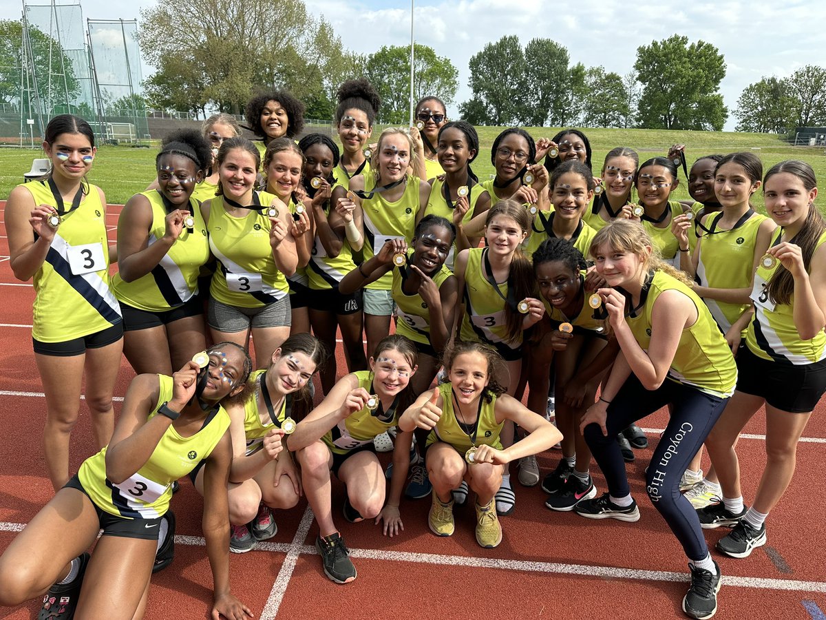 CroydonHighPE's tweet photo. 🎉JUNIOR/SENIOR GDST ATHLETICS CHAMPIONS! 🎉
An absolutely amazing day…..these girls were all superstars! 💙💚
@GDST @CroydonHigh @CroydonHighJnrs https://t.co/hL6qY9lR6j