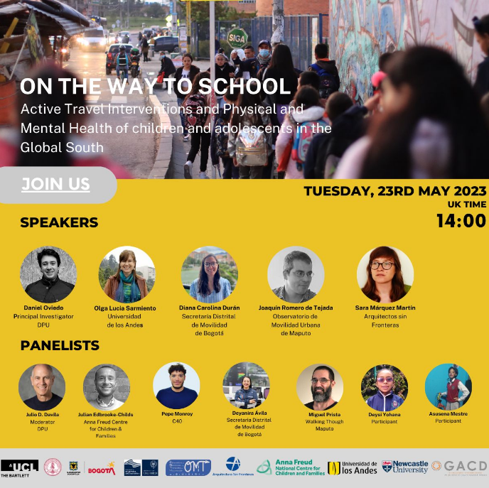 El próximo 23 presentará el proyecto "De camino a la escuela". Con nuestro profesor asociado <a href="/lu_guzma/">Luis A. Guzman</a> trabajamos conjuntamente con @UCL para evaluar los programas de movilidad escolar segura en Bogotá. Un ejemplo para el mundo.

Más información: 👇👇👇