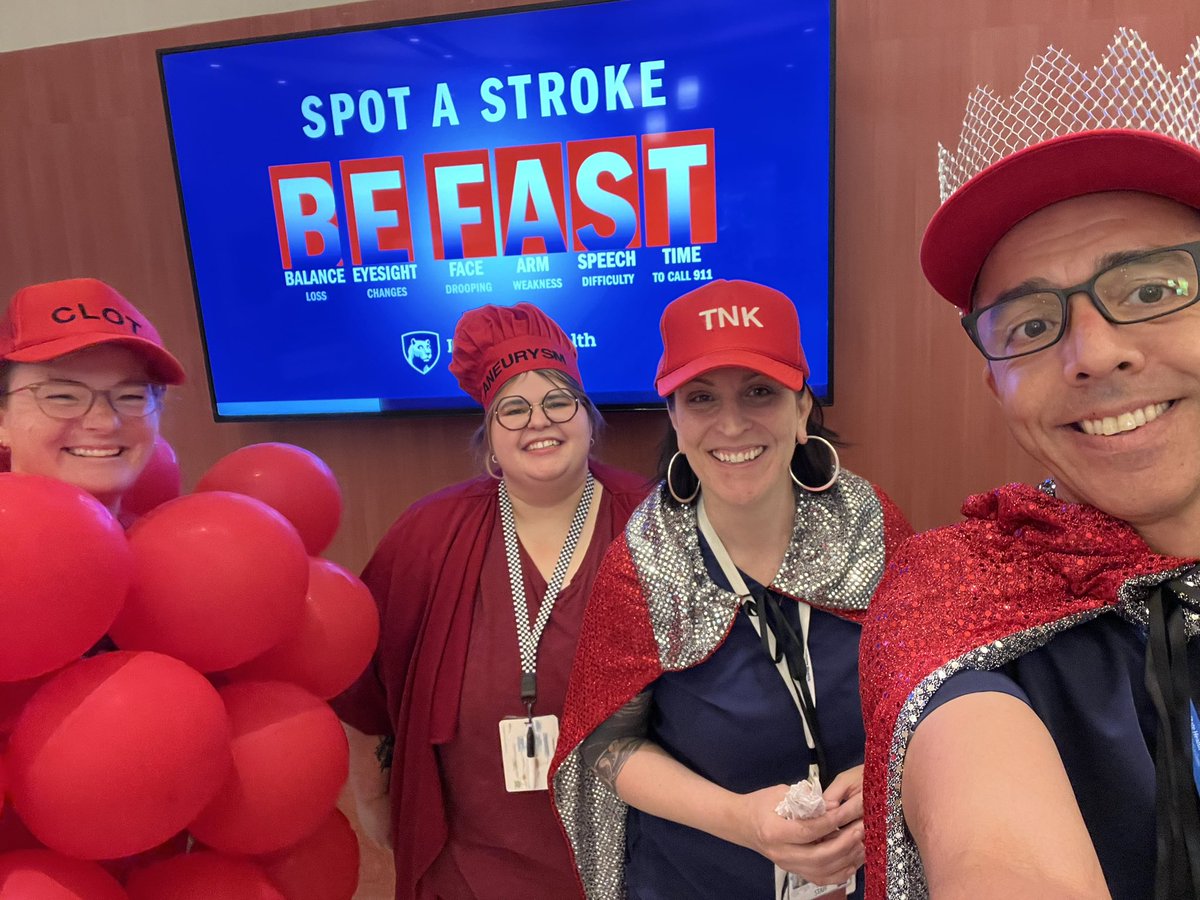 cavelasco's tweet photo. Clots and Coffee strike again! Another year of teaching hospital staff and patients on the signs and symptoms of stroke. May is Stroke Awareness Month! BEFAST and spot a stroke! #clotsandcoffee #pennstatehealth #StrokeAwarenessMonth https://t.co/wVaTWt5VjQ