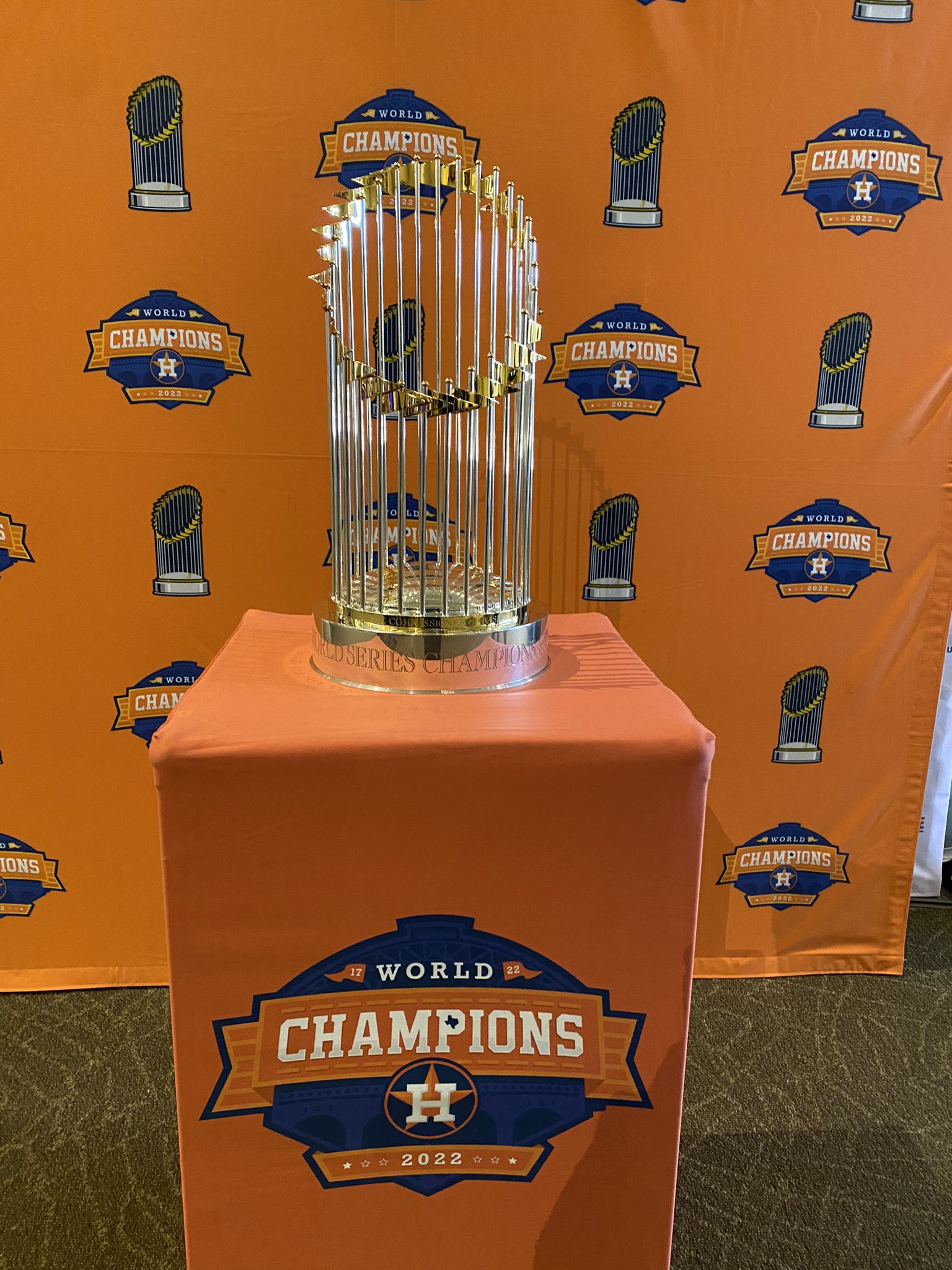 transparent world series trophy