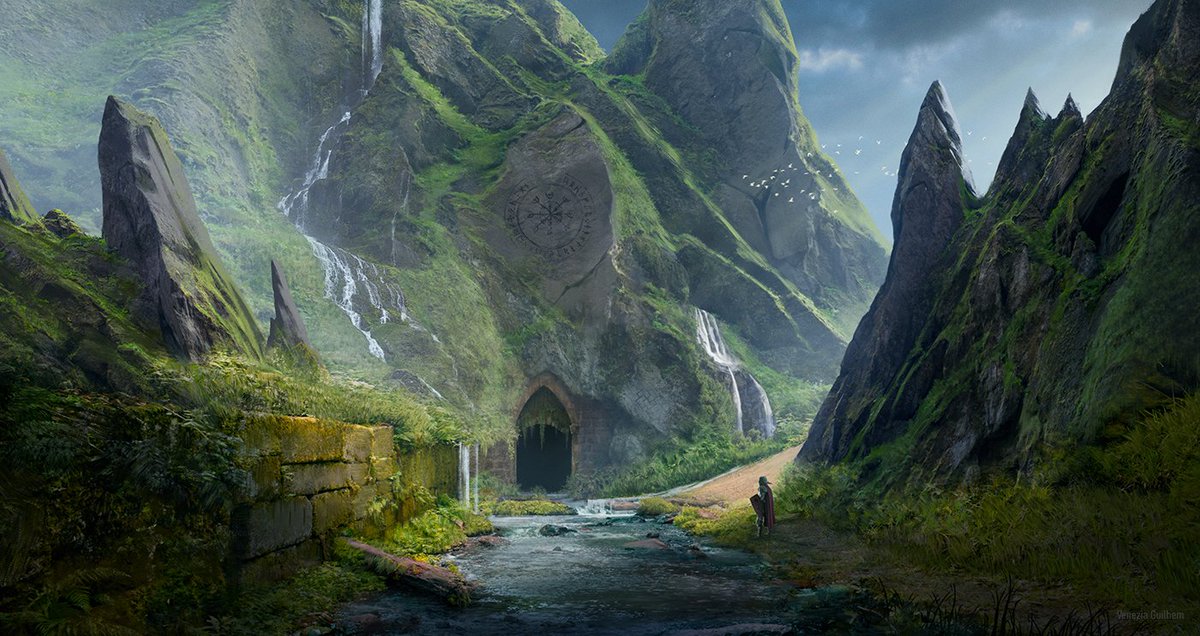 'Hidden Gateway'🏔️
#ArtistOnTwitter #landscape #fantasy