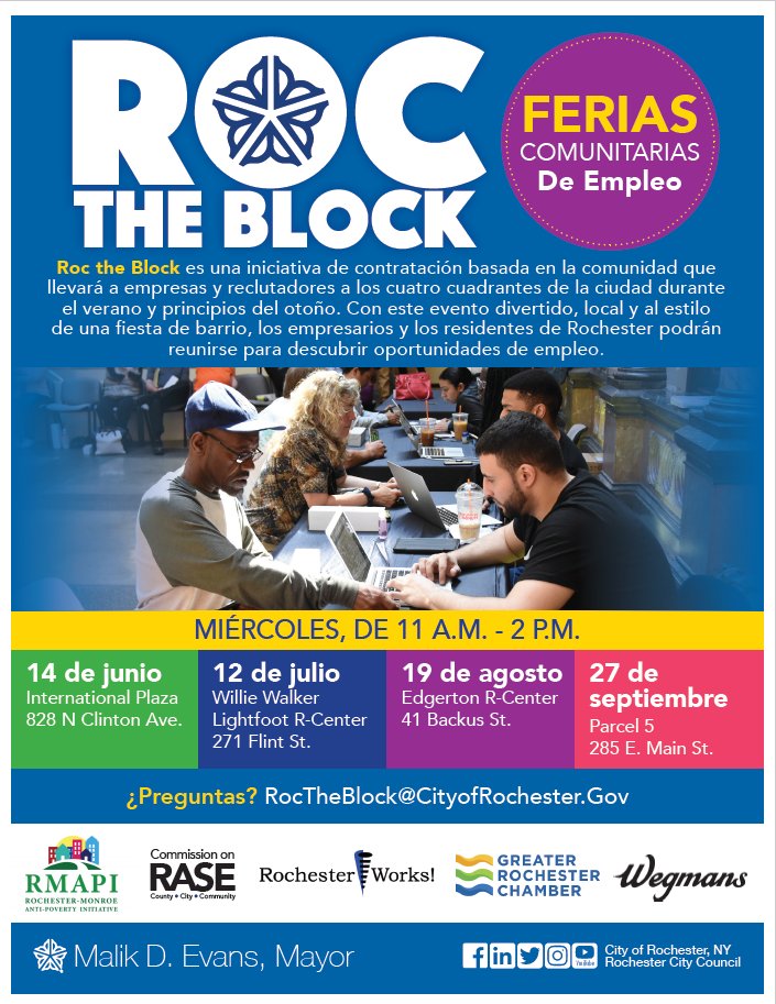 DRHS585's tweet photo. Rochester's Employers & Residents Can Meet To Discover Employment Opportunities! For More Information Visit roctheblock@cityofrochester.gov
#community #opportunity #employment #roctheblock https://t.co/rcDCECreJj