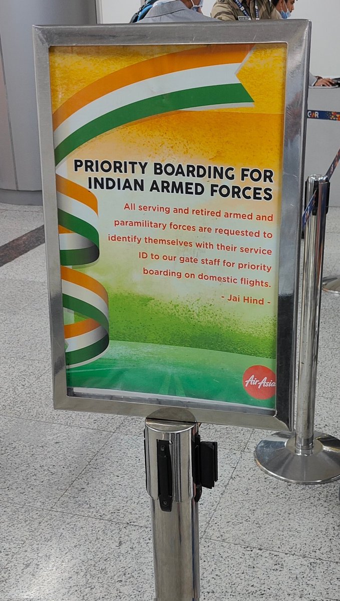 Wonderful gesture by @airasia honoring  our bravehearts for their service. #BSF #CRPF #ITBP #AssamRifles #SSB

#IndianArmy #IndianAirForce #IndianNavy #MyHeros #RealLifeHeroes #FreedomisnotFree #CostofWar