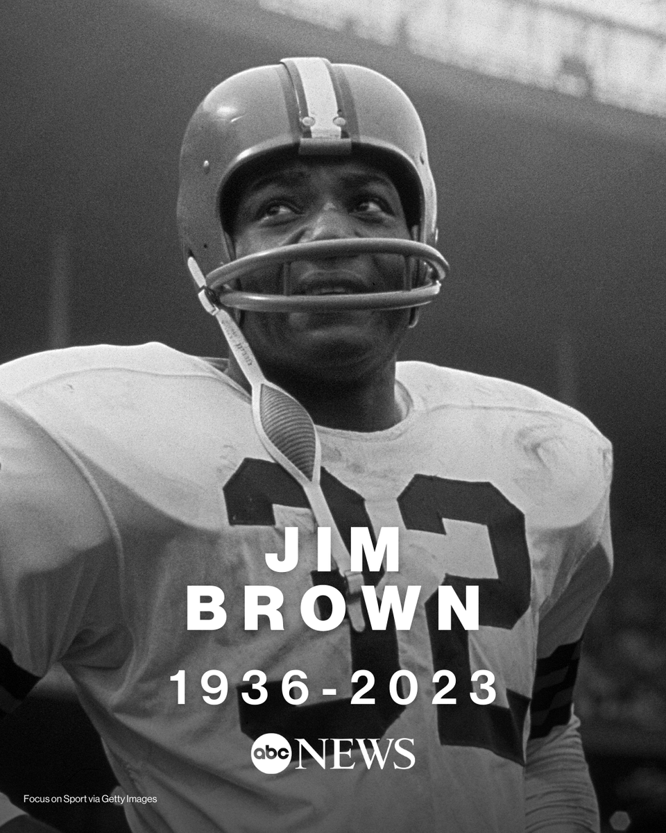 BREAKING: Jim Brown, legendary NFL running back and civil rights pioneer, has died, the Cleveland Browns say. He was 87. trib.al/rZnqnHZ