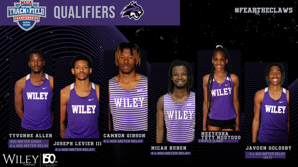 Congratulations to our 2023 <a href="/NAIA/">NAIA</a> Outdoor Track and Field National Championship qualifiers!!
#FeartheClaws #NewEra #FortheW