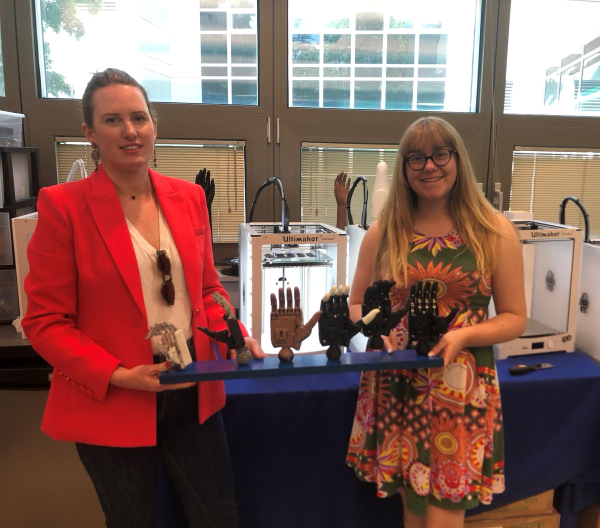 I just had a chance to visit Kelly at the <a href="/vichandproject/">Victoria Hand Project</a> where they are 3D printing prosthesis, including for a large number of Ukrainians. They'll be gong to Ukraine in June to fit people. Such important work!!