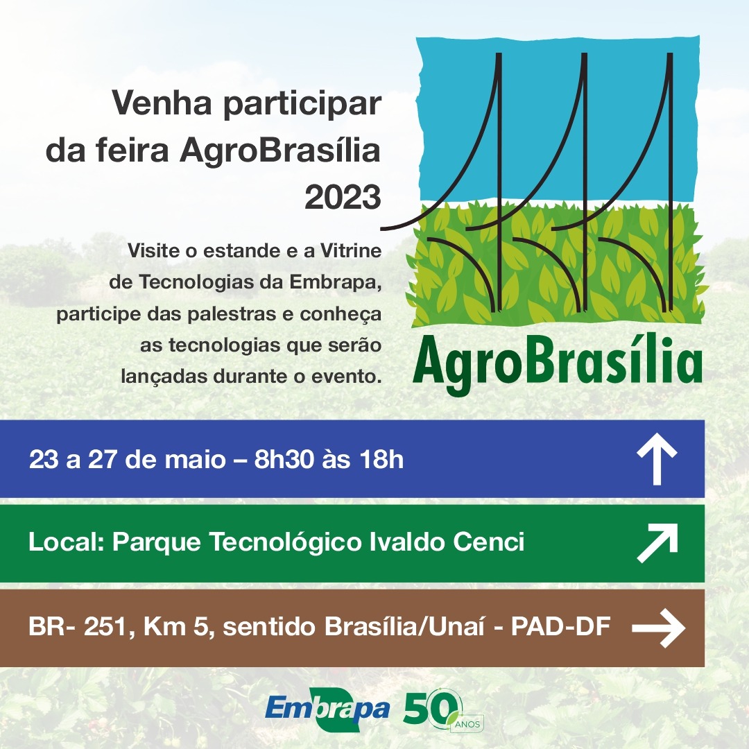 Ainda dá tempo de participar. Hoje e amanhã temos vários eventos e lançamento #AgroBrasilia2023