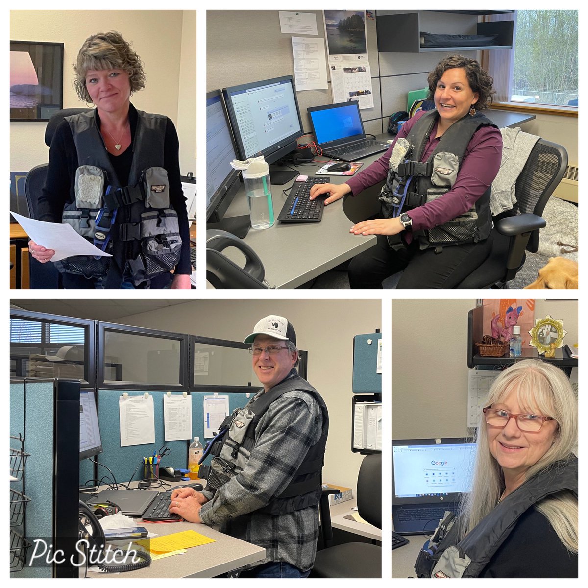 RD_Alaska's tweet photo. Palmer office staff are psyched to get on the water but know theyโve got to stay safe out there to keep delivering @usdaRDโs programs to the people who need them most! #LifeJacket2Work #WearItAlaska #LifeJacketAwareness #PFD #PersonalFlotationDevice @AKBOAT @USFWSAlaska https://t.co/Fkj2YjRmy0